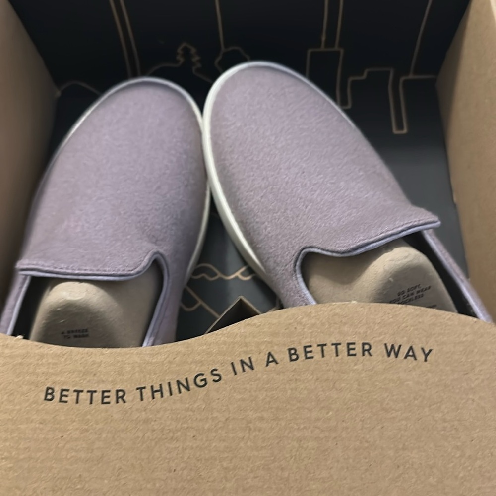 Allbirds Women's Wool Lounger Slip-On Flats - hazy mauve - Picture 3 of 3